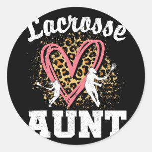 Aunt Leopard Heart Matching Family Classic Round Sticker