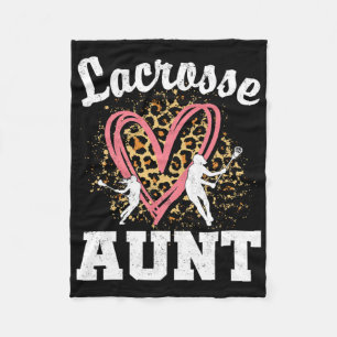 Aunt Leopard Heart Matching Family  Fleece Blanket