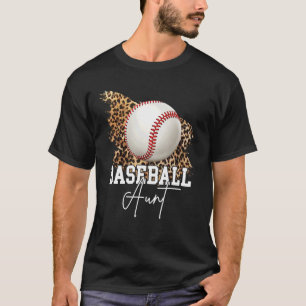 Aunt Leopart Heart Baseball T-Shirt