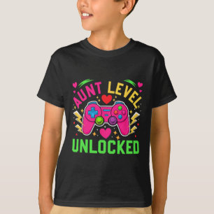 Aunt Level Unlocked Father's Day Gamer Expecting N T-Shirt