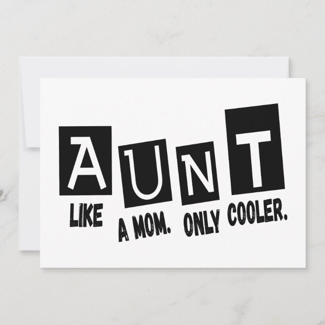 Aunt like a mom only cooler invitation (Front)