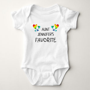 Aunt Love Hearts Niece Nephew Favourite Baby Bodysuit