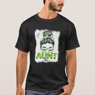 Aunt Messy Bun Funny St Patrick's Day Irish Lucky T-Shirt
