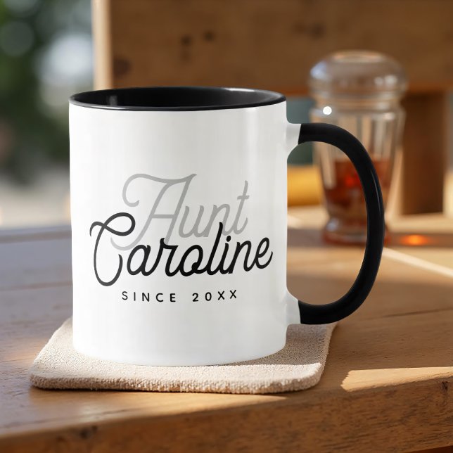 Aunt Modern Simple Elegant Chic Mug (Creator Uploaded)