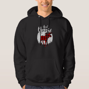 Aunt Moose Red Plaid Buffalo Matching Family Pajam Hoodie