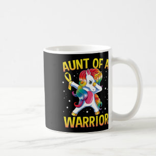Aunt of a Warrior Childhood Cancer Awareness Dabbi Coffee Mug