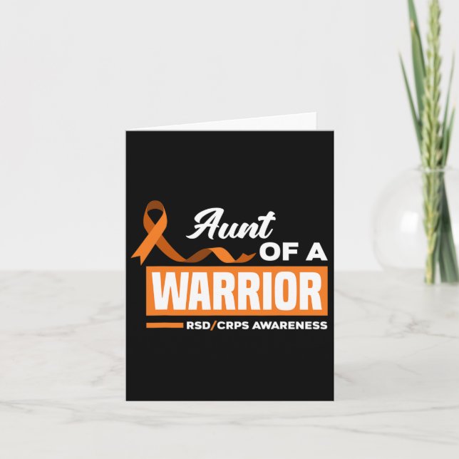 Aunt Of A Warrior Support Supporter Rsd Crps Aware Card (Front)