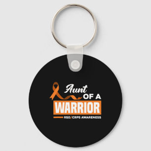 Aunt Of A Warrior Support Supporter RSD CRPS Aware Keychain
