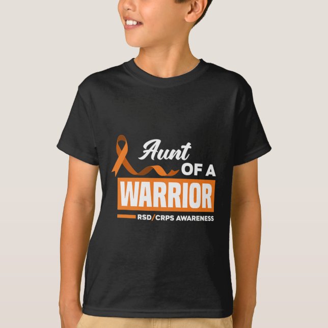 Aunt Of A Warrior Support Supporter Rsd Crps Aware T-Shirt (Front)