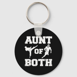 Aunt of Both Taekwondo and Football Funny Martial Keychain
