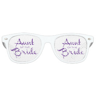 Aunt of Bride Purple Retro Sunglasses