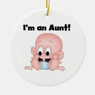 Aunt of New Nephew T-shirts and Gifts Ceramic Ornament