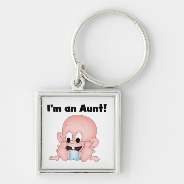 Aunt of New Nephew T-shirts and Gifts Keychain (Front)