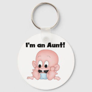 Aunt of New Nephew Tshirts and Gifts Keychain