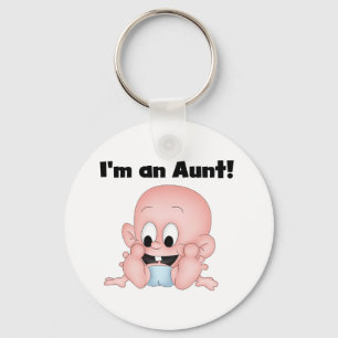 Aunt of New Nephew Tshirts and Gifts Keychain