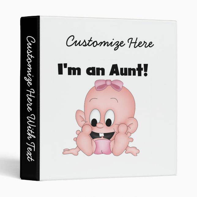 Aunt of New Niece T-shirts and Gifts Binder (Front/Spine)