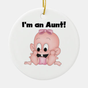Aunt of New Niece T-shirts and Gifts Ceramic Ornament