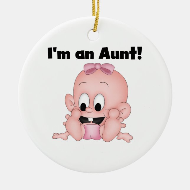 Aunt of New Niece T-shirts and Gifts Ceramic Ornament (Front)