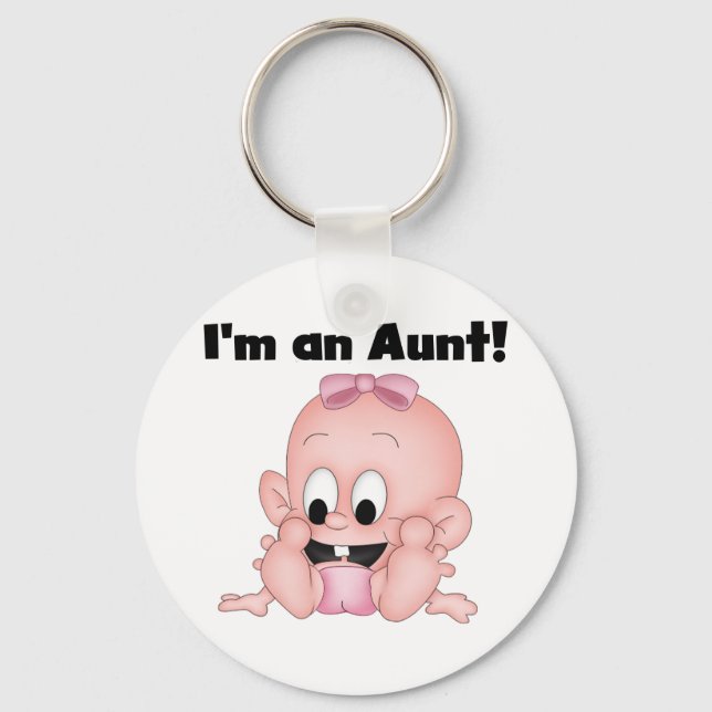 Aunt of New Niece Tshirts and Gifts Keychain (Front)