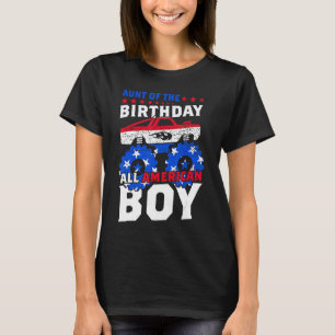 Aunt Of The Birthday All American Boy Monster Truc T-Shirt