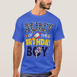 Aunt Of The Birthday Boy 2nd Outer Space Outfit  T-Shirt