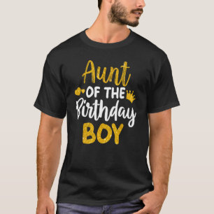 Aunt Of The Birthday Boy Decorations Party Family  T-Shirt