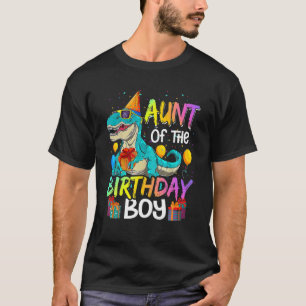 Aunt Of The Birthday Boy Matching Family Dinosaur T-Shirt