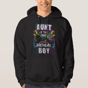 Aunt of the Birthday Boy Matching Video Game Birth Hoodie