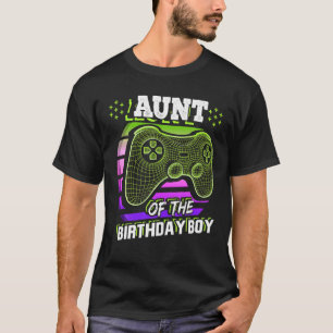 Aunt Of The Birthday Boy Matching Video Gamer Birt T-Shirt