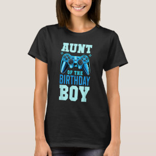 Aunt of the Birthday Boy Matching Video Gamer Birt T-Shirt