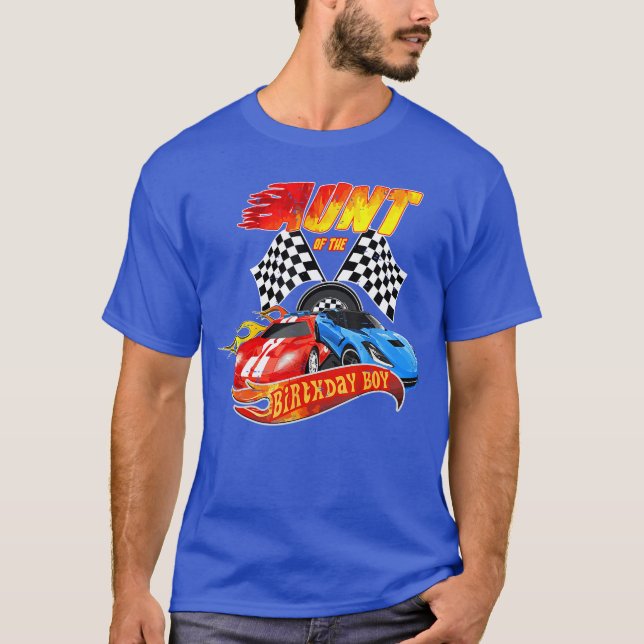 Aunt Of The Birthday Boy Race Birthday Party Racin T-Shirt (Front)