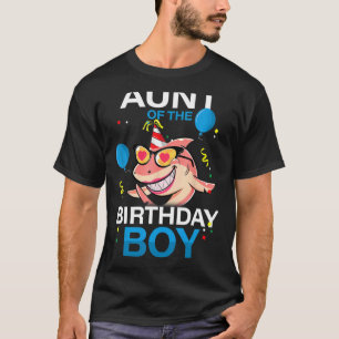 Aunt of The Birthday Boy Shark Ocean Theme Matchin T-Shirt