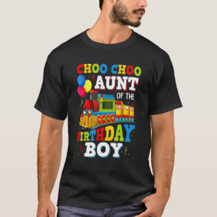 Aunt Of The Birthday Boy  Train Toys Theme Party T-Shirt