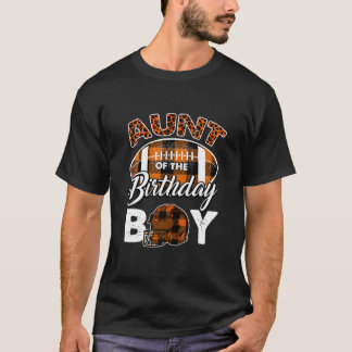 Aunt Of The Birthday Football Boy Matching Family T-Shirt
