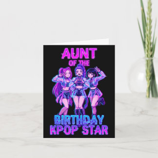 Aunt of the Birthday Girl K-pop Star Korean Pop Card