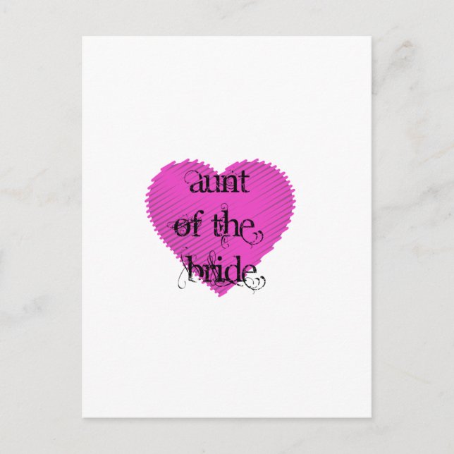 Aunt of the Bride Postcard (Front)