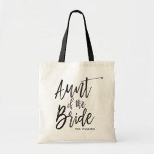Aunt of the Bride Script Style Custom Wedding Tote Bag