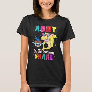 Aunt Of The Shark Birthday Family Matching Birthda T-Shirt