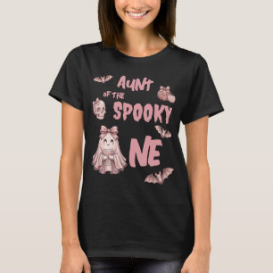 Aunt of the Spooky One Cute Pinkoween Party T-Shirt
