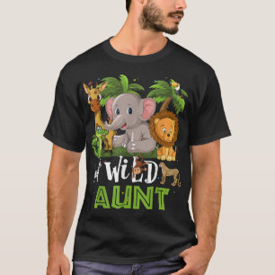 Aunt of the Wild Zoo Birthday Safari Jungle Animal T-Shirt