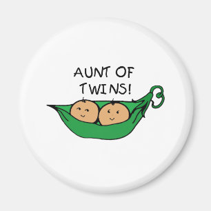 Aunt of Twins Pod Magnet