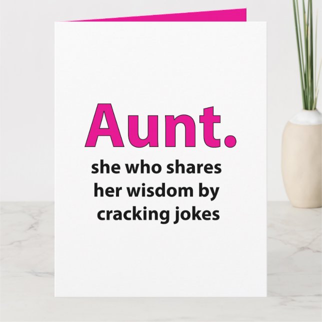Aunt Quote Aunt Card (Front)