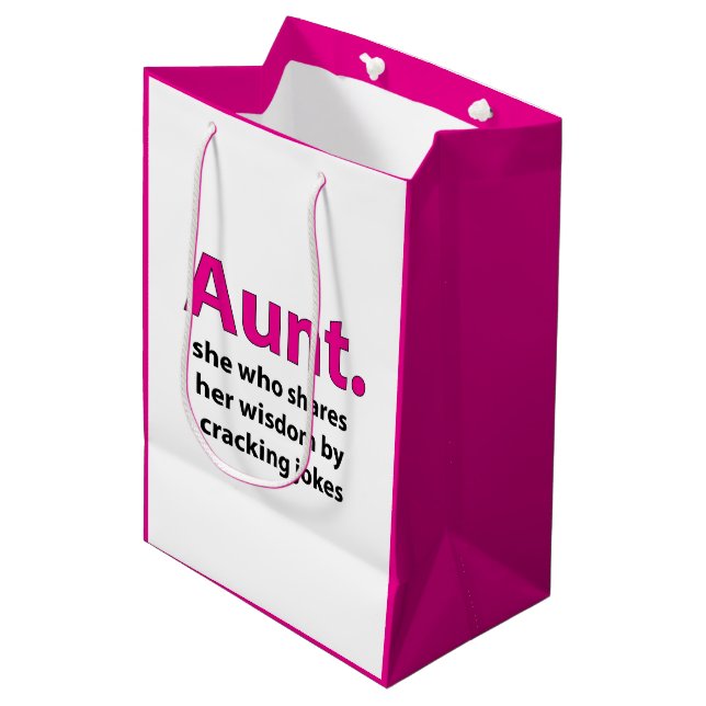 Aunt Quote Aunt Medium Gift Bag (Front Angled)