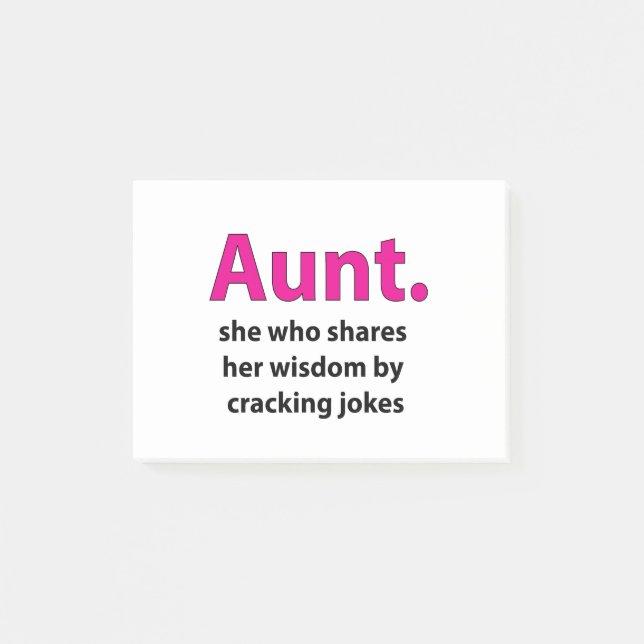 Aunt Quote Aunt Post-it Notes (Front)