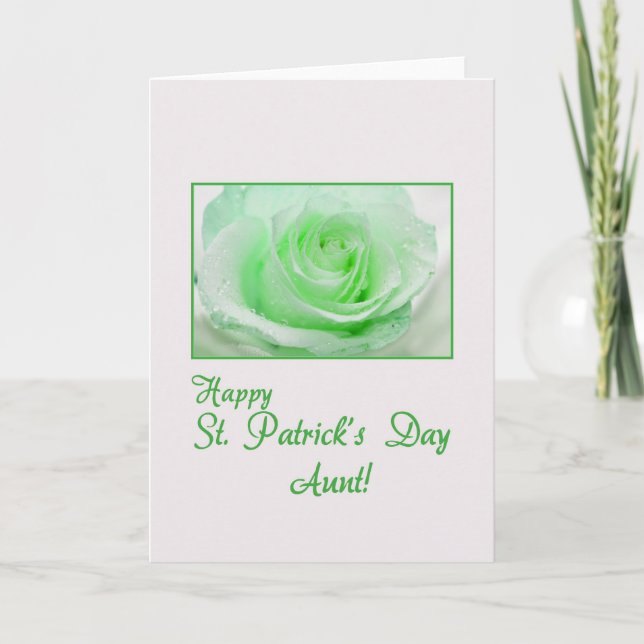 Aunt St. Patrick's Irish roses Card (Front)