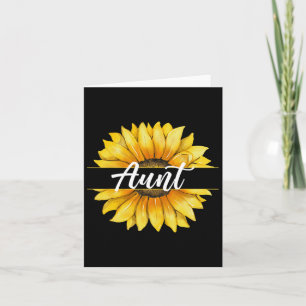 Aunt Sunflower Flower Matching Family Graphic Moth Card