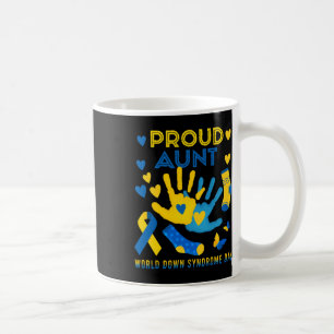 Aunt T21 World Down Syndrome Awareness Day Ribbon Coffee Mug