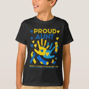 Aunt T21 World Down Syndrome Awareness Day Ribbon T-Shirt