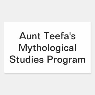 Aunt Teefa's Myth Studies Hankamer Artjunkhaus Fun Sticker