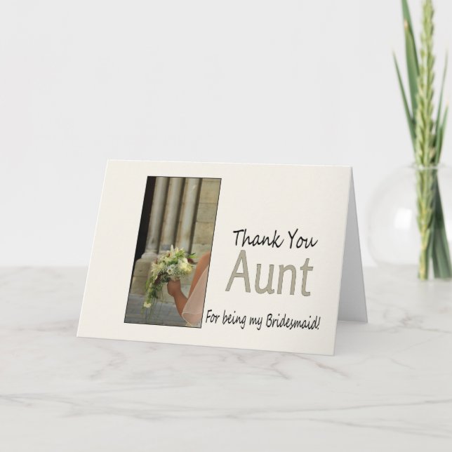 Aunt Thank you for being my Bridesmaid (Front)